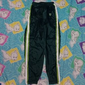 90s K Swiss Vintage Green Nylon Track Pants K-Swiss